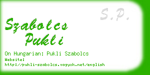 szabolcs pukli business card